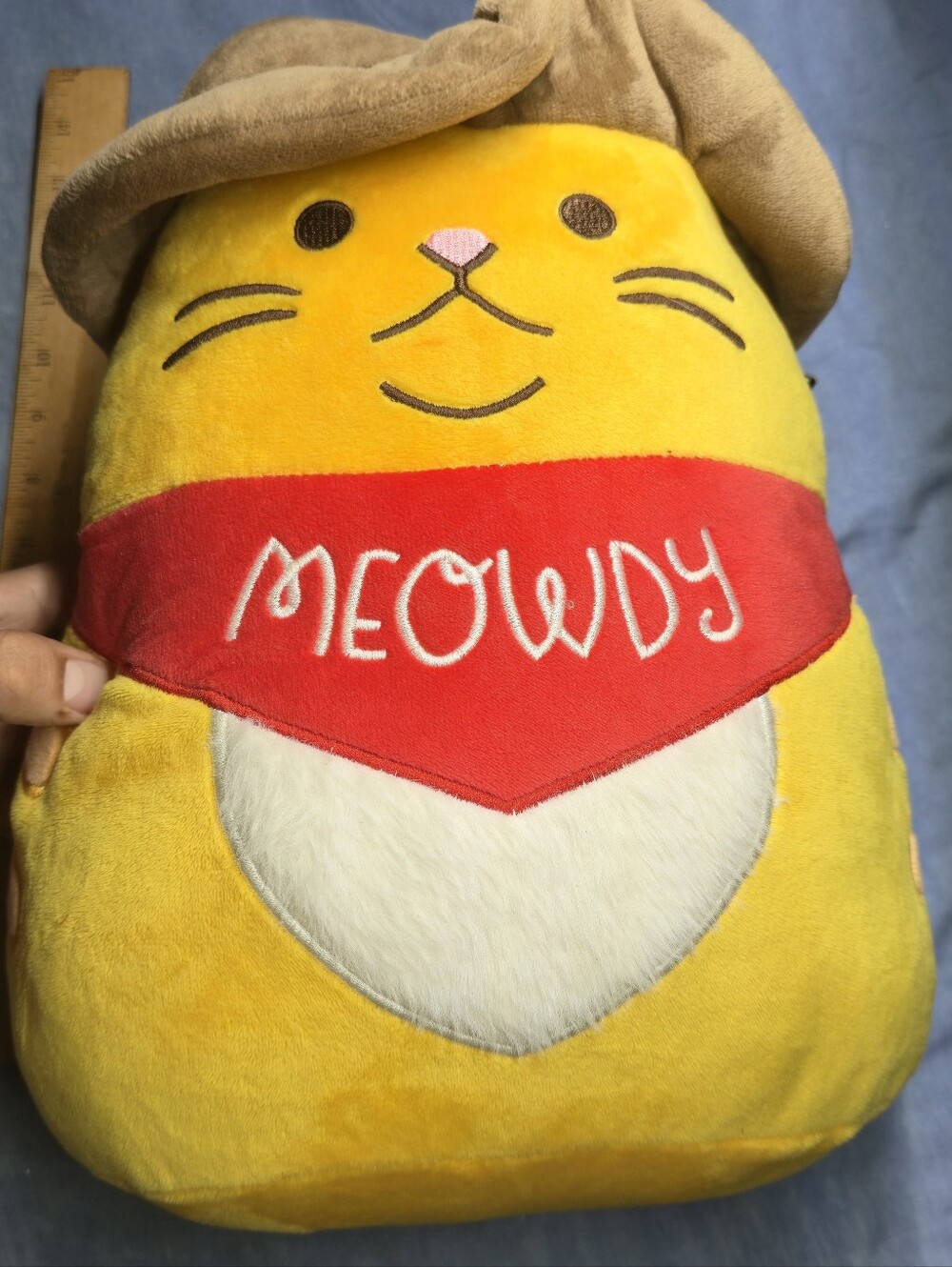 Meowdy Cat Pillow 20 Inch Spencer's NWT